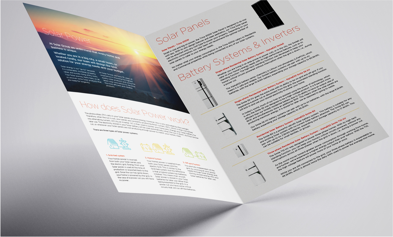 Solar energy brochures